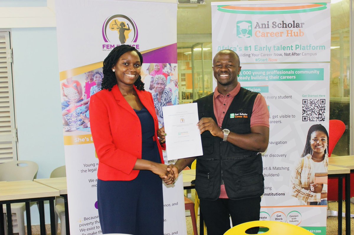 FemjusticeUg's tweet image. Strategic Partnerships 

Happy to share our official partnership with @AniScholar2023 to empower youth especially women and girls across universities and TVET institutions with the legal and economic tools to claim their rights and build independent, self-determined futures.