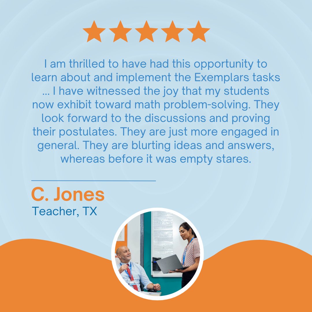 ExemplarsK12's tweet image. Ready to see the joy your students can have for problem-solving? 💡 

Join a community of educators who are transforming their classrooms!

APPLY TO BE AN EXEMPLARS AMBASSADOR TODAY!

Apply Here: bit.ly/444DixM

#ExemplarsAmbassador #MathChat #ProblemSolving #ApplyToday
