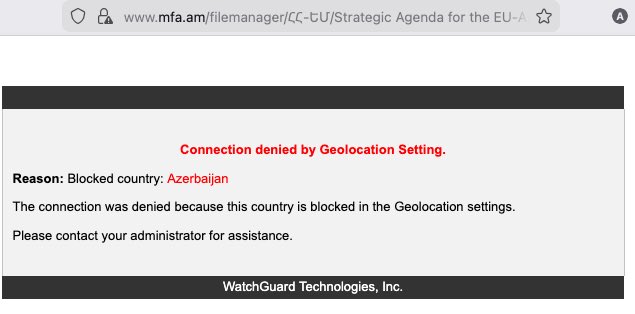 AhmadAlili's tweet photo. Someone should probably let the Armenian government know that we still need a VPN just to access their official websites and read their statements…

#peaceishere #Armenia #Azerbaijan https://t.co/2FSS19nZTC