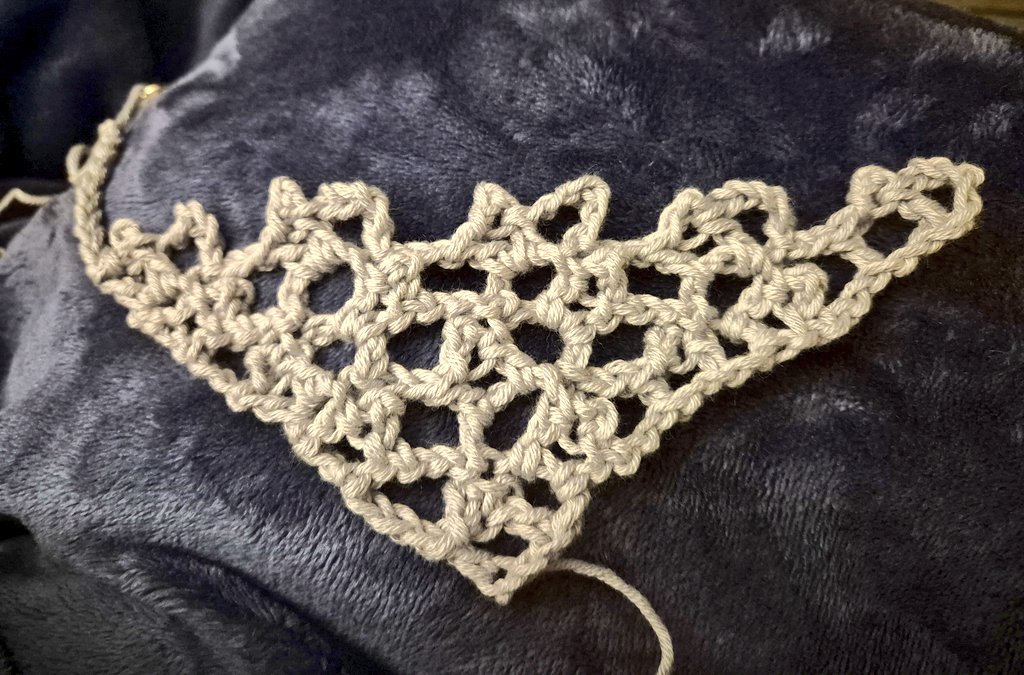 IsVittra's tweet image. Working on developing a corner to corner (c2c) pattern variation with (dc, picot, dc) interspersed in the chains. #crochet