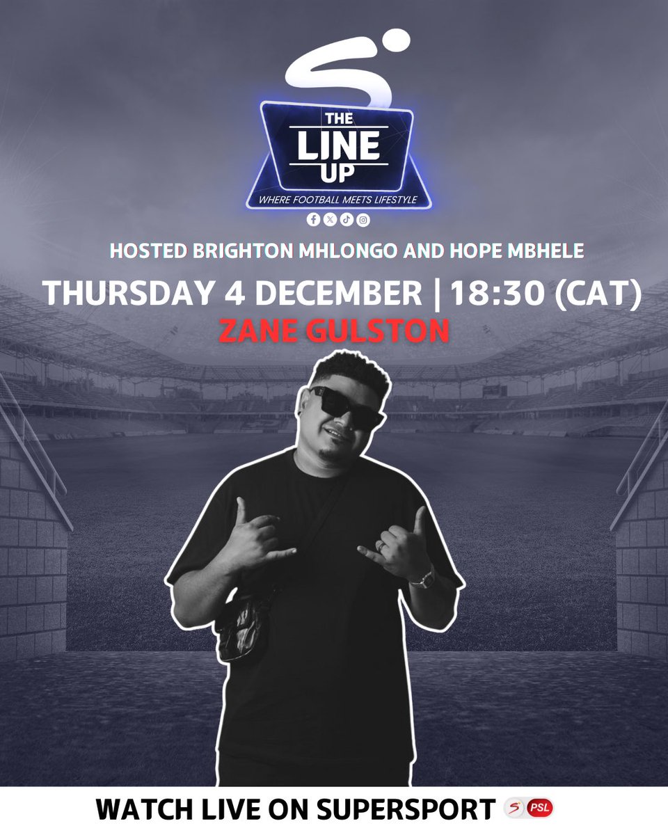 Live on your screens in a few! 📺 <a href="/SuperSportTV/">SuperSport 🏆</a>