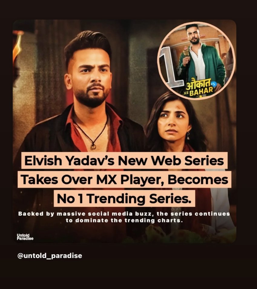 demon_singh25's tweet image. Elvish bhai ne jhande gaad diya acting ki duniya main aate hi.. what a debuy...
#ElvishYadav #ElvishArmy 
#AukaatKeBaharStreamingNow