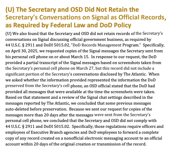My understanding based on 2015-2016 is that  deliberately violating federal records management law by failing to retain federal documents is basically the worst thing one can do.