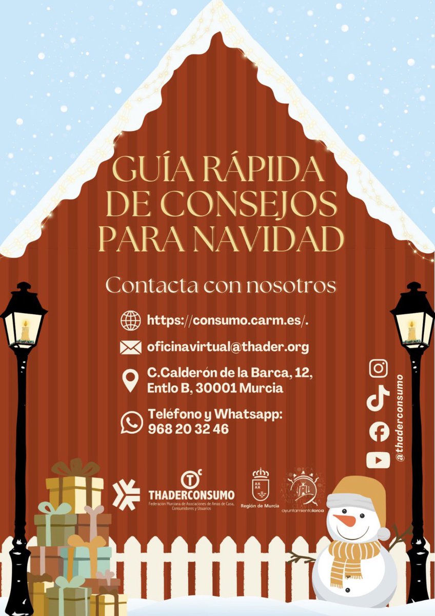 🎅🛍️Desde Lorca, junto a <a href="/THADERCONSUMO/">Thader Consumo</a> ,  iniciamos una campaña navideña que llegará a diferentes municipios de la Región de Murcia con el objetivo de promover compras seguras y el impulso del comercio local y artesano.

🤝🎄Navidad responsable, cercana y con confianza.