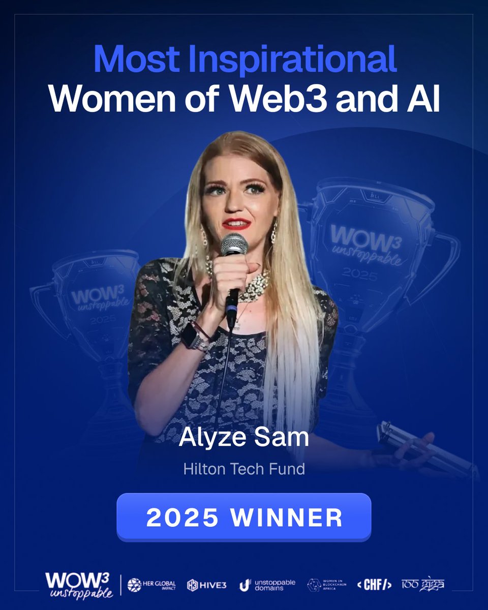 coinresearchai's tweet photo. We’re excited and proud to share that our founding member @AlyzeSam has been recognized as one of the Most Inspirational Women of Web3 and AI for 2025 by Unstoppable WOW3.

Her dedication, consistency, and real-world impact continue to shape the industry in meaningful ways. https://t.co/7Wqtj0TfpZ