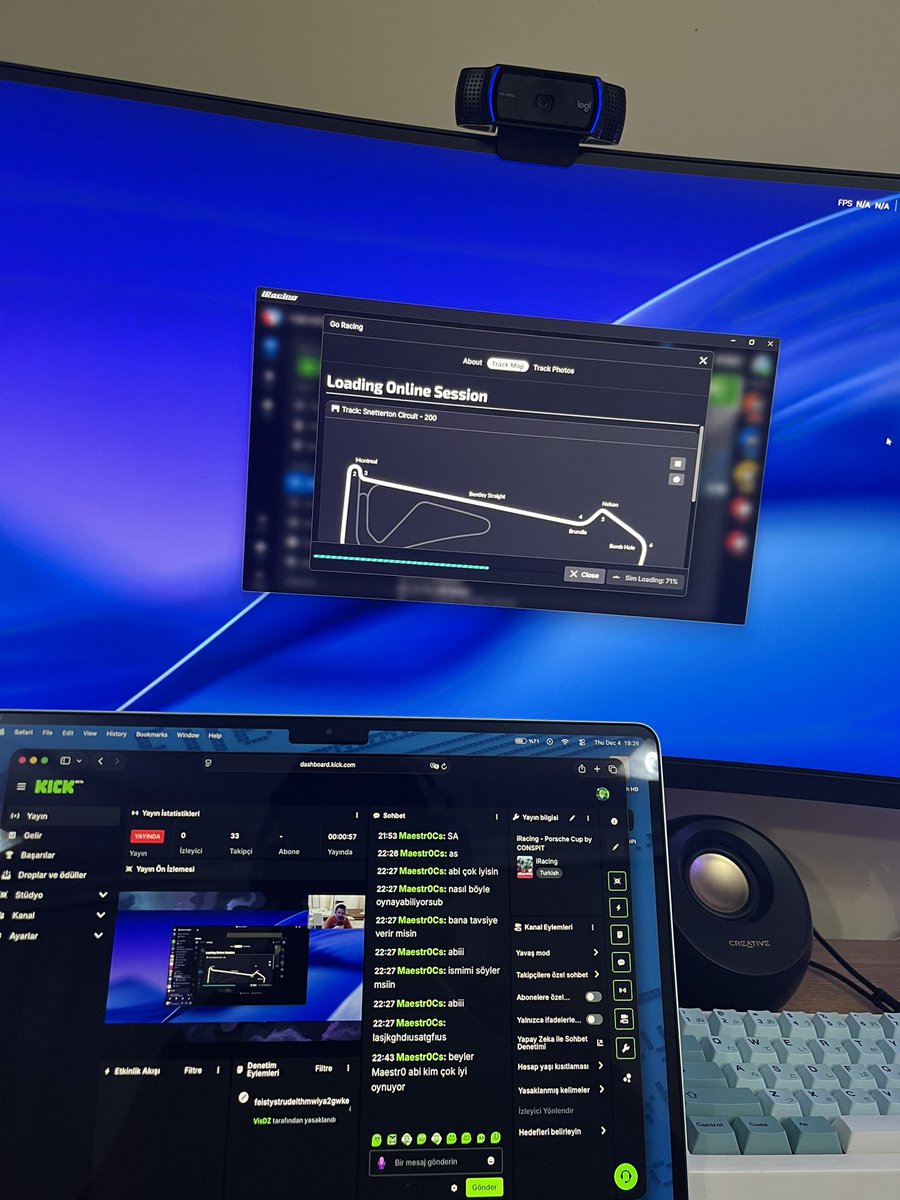 19.45 ve 20.45 Porsche Cup yarışlarında puan toplama mücadelemiz kick.com/visdz adresinde şu an canlı yayında.
