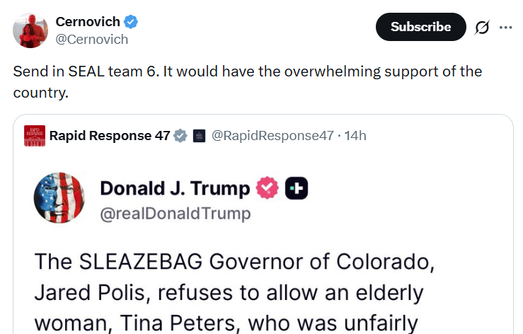 Colorado Pols tweet media
