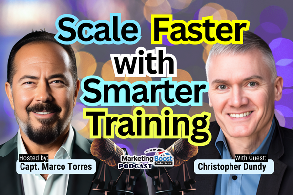 MarketingBoost_'s tweet photo. Most entrepreneurs chase the next marketing hack… but almost no one leverages the strategy that can transform everything: smarter education and training.
In this week’s MBS Podcast episode, Capt. Marco Torres features Christopher Dundy, a Marine veteran and CEO of Flagship LMS, who reveals how businesses can shift from chaotic to scalable by turning training into a true competitive advantage. With 18+ years of global experience and more than 1,000 custom e-learning builds, Chris shows how micro-learning, automation, and LMS technology can boost retention, drive efficiency, and create loyal customers at scale.

Education isn’t an expense, it’s leverage. And when you deploy it with clarity and purpose, you don’t just streamline operations… you amplify trust, accelerate sales, and build a brand that grows even when you’re off the clock.

📷Watch the episode now!! https://t.co/eLKnZa52sQ

#BusinessGrowth #LMS #TrainingAndDevelopment #CustomerExperience #Automation #ScaleYourBusiness #MBSPodcast
