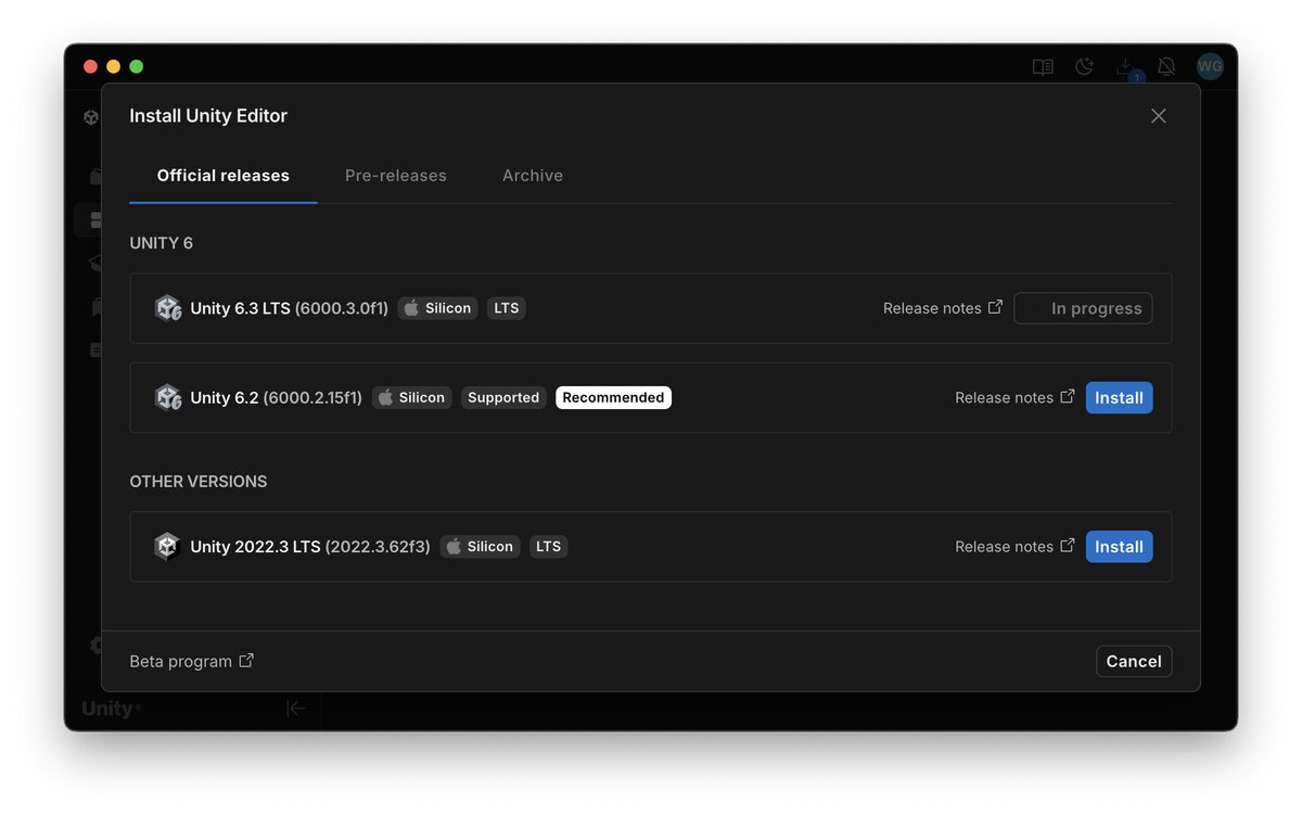 willgoldstone's tweet image. It&apos;s here. 

Grab #Unity 6.3 LTS in the Hub now, then join the dream team on the stream very soon youtube.com/watch?v=amTgA7… #gamedev #unity3d