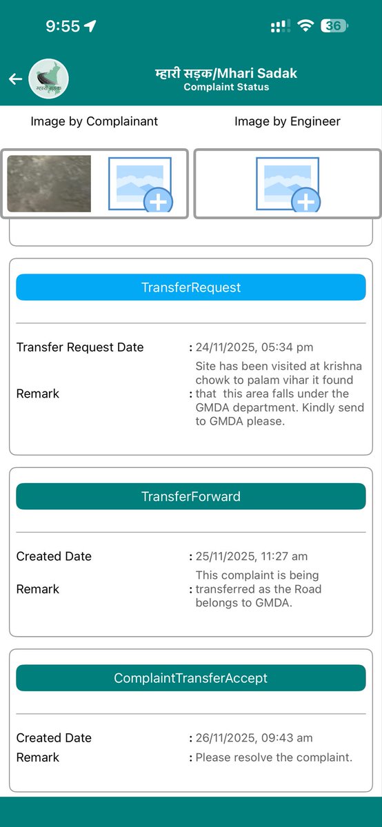 rishisrivast's tweet photo. @NayabSainiBJP @MunCorpGurugram @DC_Gurugram 

CM Sir you made app with so much expectation.. but only authorities are transferring the case. Hope this was not the motive. In middle of the city such a bad road is really painful. #nayabsaini @cmohry https://t.co/jLbny2DpJE