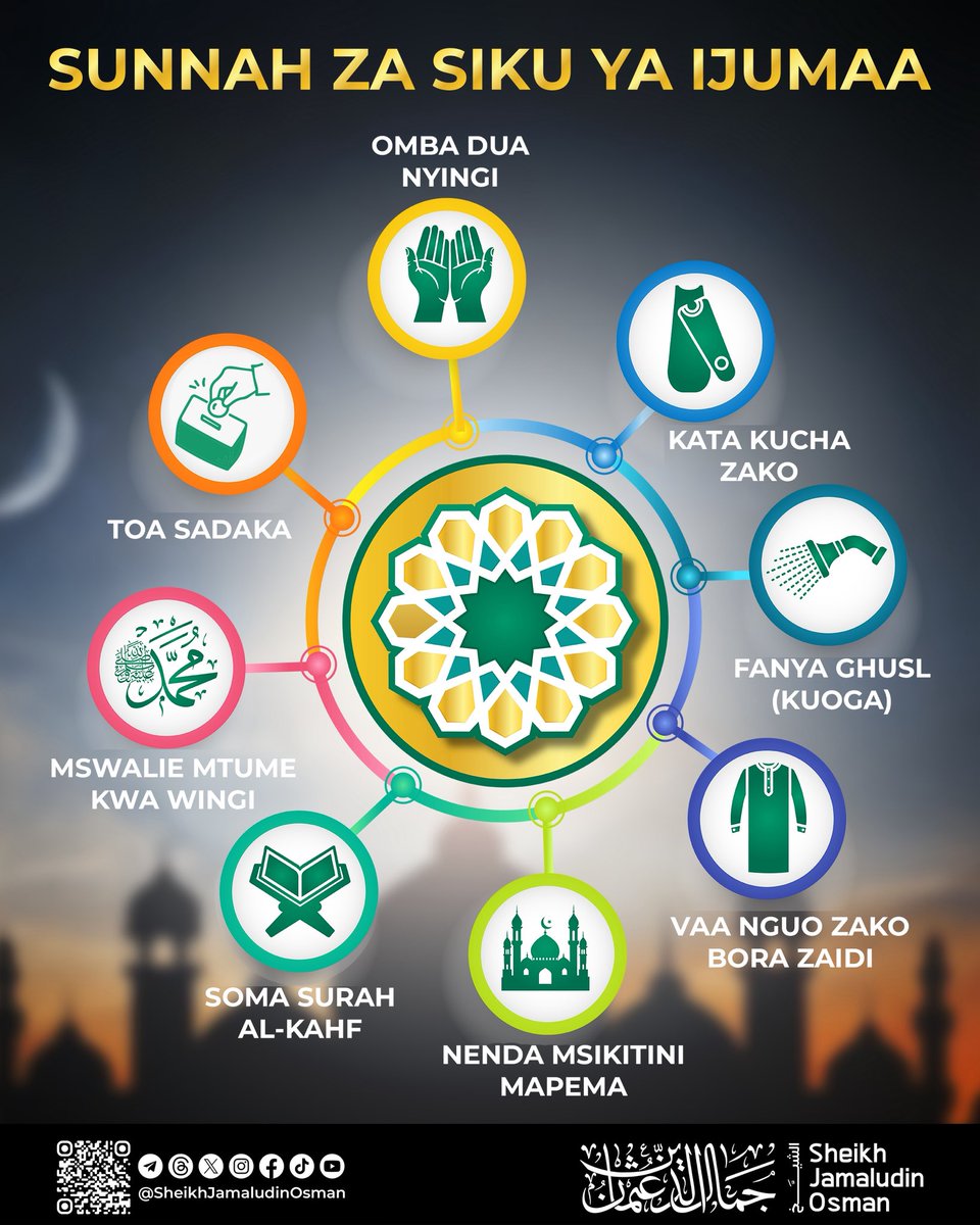 JamaludinSheikh's tweet photo. Sunnah za siku ya Ijumaa https://t.co/NQb2cQIRr9