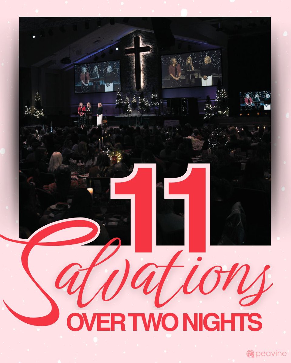 11 SALVATIONS! 🙌 What an incredible two nights of "Jesus, The Sweetest Name I Know" Peavine City Women's Christmas Event. Praising God for life change!