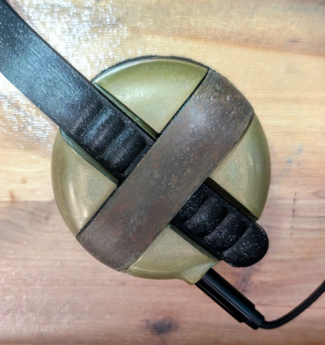 TechJeeper's tweet image. The rust/pentina forming on my heav(amame) build of the @headamame min(amame) is glorious.  I&apos;m loving the @Proto_pasta metal composite filaments!