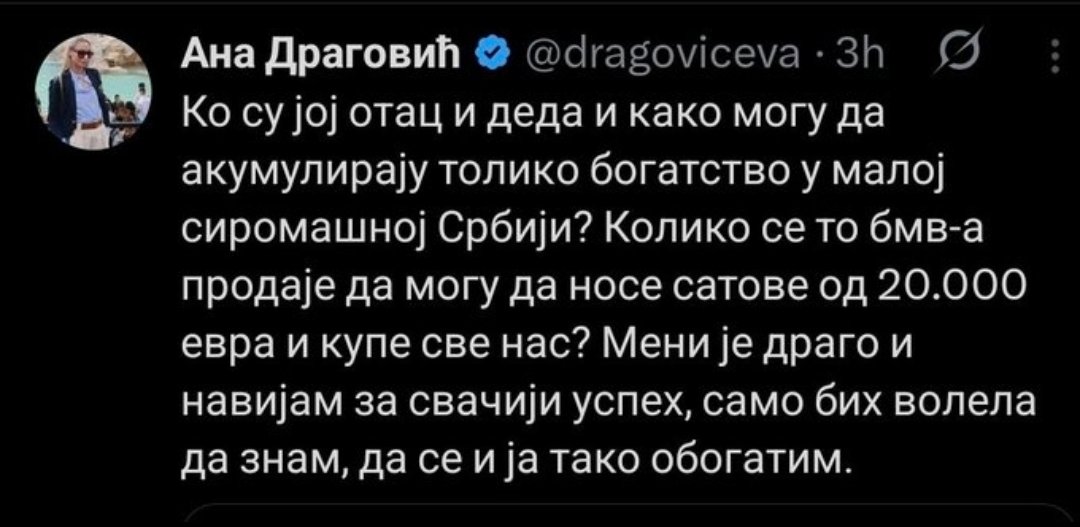BMW Radulović kao ovlašćeni diler vizila postoji 35 godina, i ova gluperda pita odakle devojci sat od 25K Eura

Kod Dragovića su svi debili bez izuzetka