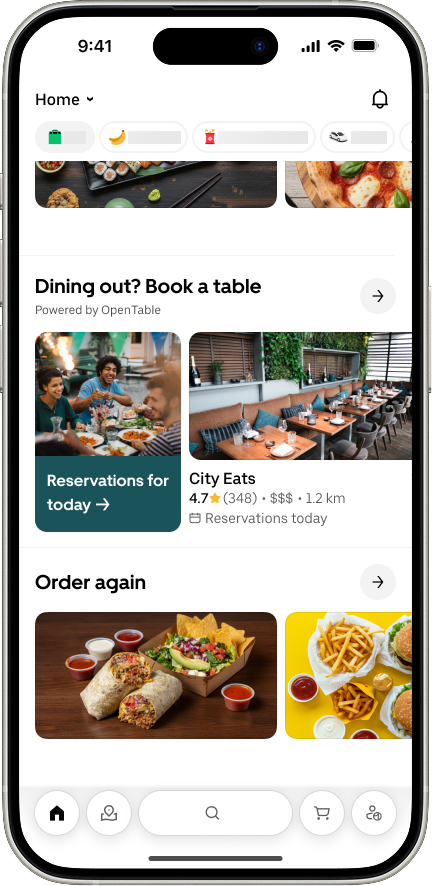 Planning a night out just got an upgrade 📲✨With Dine Out on <a href="/UberEats/">Uber Eats</a>, you can browse restaurants, reserve a table with <a href="/OpenTable/">OpenTable</a>, and request your <a href="/Uber/">Uber</a> ride without ever switching apps. More moments out, less time planning.