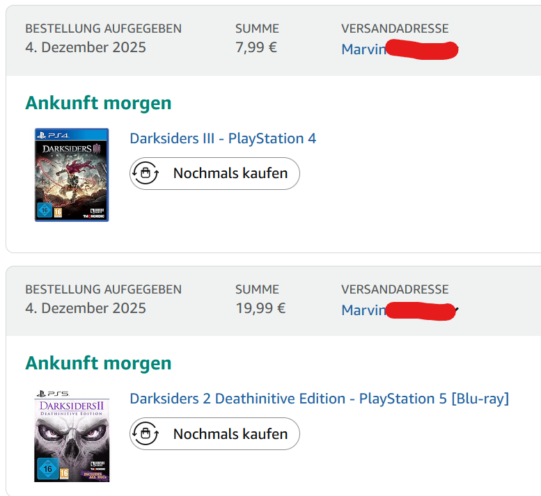Gut, Darksiders II und III funktionieren am Rechner nicht (selbst nach Prüfung von Treibern/Steam scheiß etc) also muss die Playsi Variante her... eigentlich kein Bock drauf, aber was willste machen