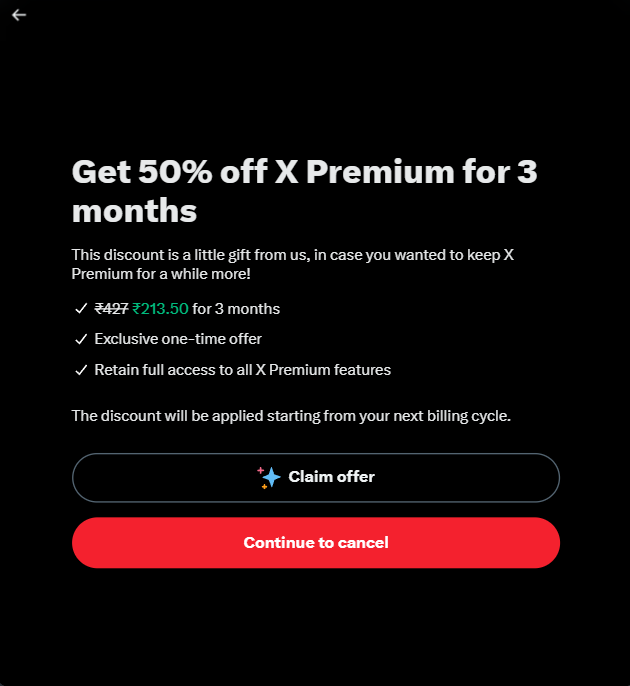I was about to cancel premium, then this happened..

Is it early Christmas gift from <a href="/X/">X</a> 

should I take this offer?
