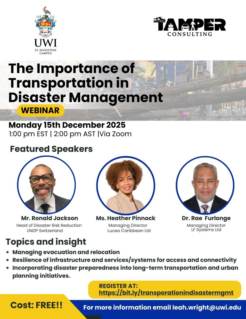 Join me as I talk planning and disaster management along with two of the region's best minds: Ronald Jackson and Rae Furlonge. sta-uwi-edu.zoom.us/webinar/regist…  <a href="/RHughJackson/">Ronald Jackson</a>