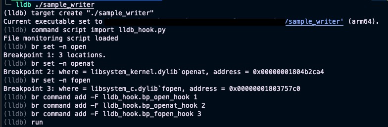 cstotw's tweet image. Tip #2: Level up your security analysis! 🚀 Use #lldb &amp;amp; Python 🐍 to dynamically monitor every file a program opens (open/openat/fopen). Crucial for #MalwareAnalysis &amp;amp; #ExploitDev to uncover file system interactions. See what that binary really touches! 💻📂 #CyberSecurity