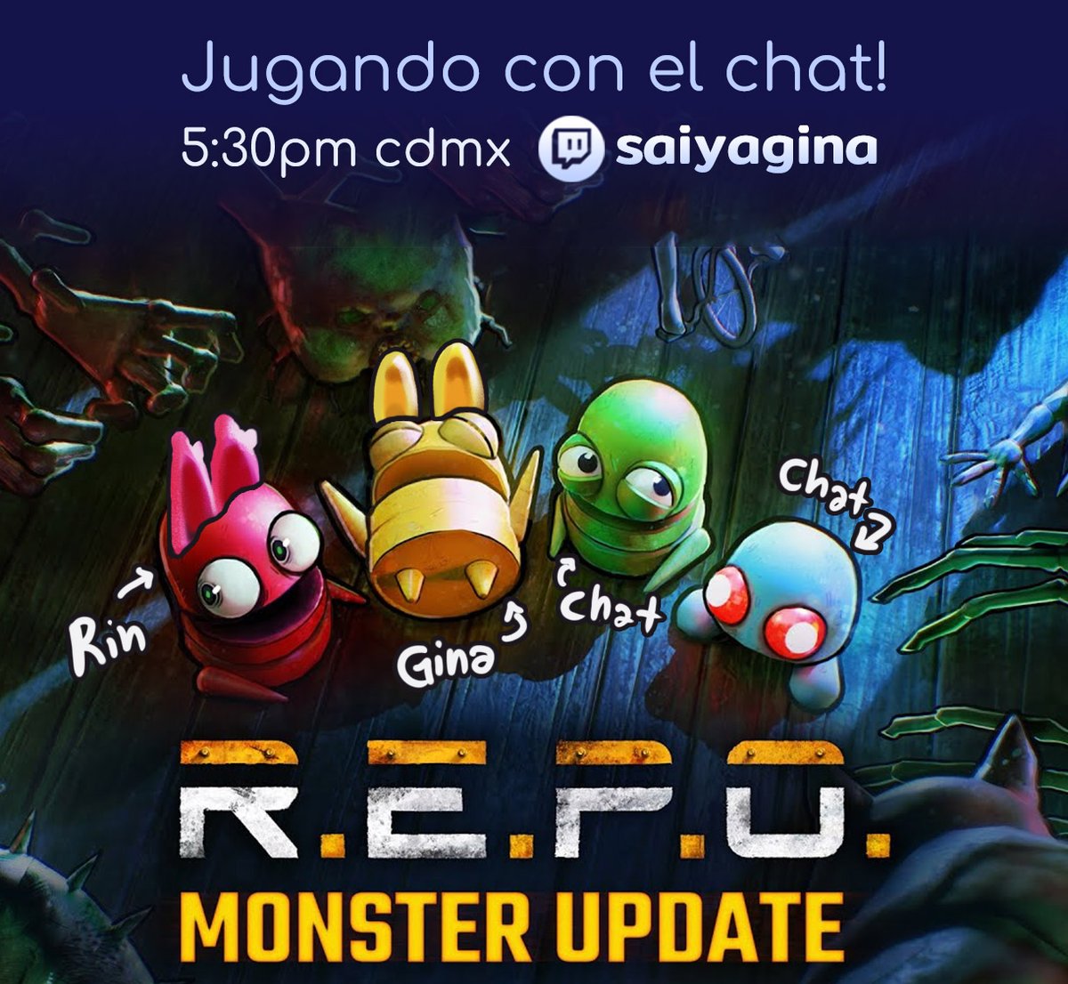 Hoy a jugar REPO con el chat! Nos vemos a las 5:30pm cdmx!