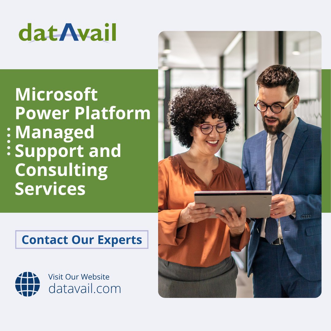 datavail's tweet image. Using #MicrosoftPowerPlatform and looking to scale automation? Datavail provides governance, optimization &amp;amp; development support to maximize low-code value and accelerate #DigitalTransformation. Learn more: datavail.com/resources/micr…

#LowCodeDevelopment #ProcessAutomation