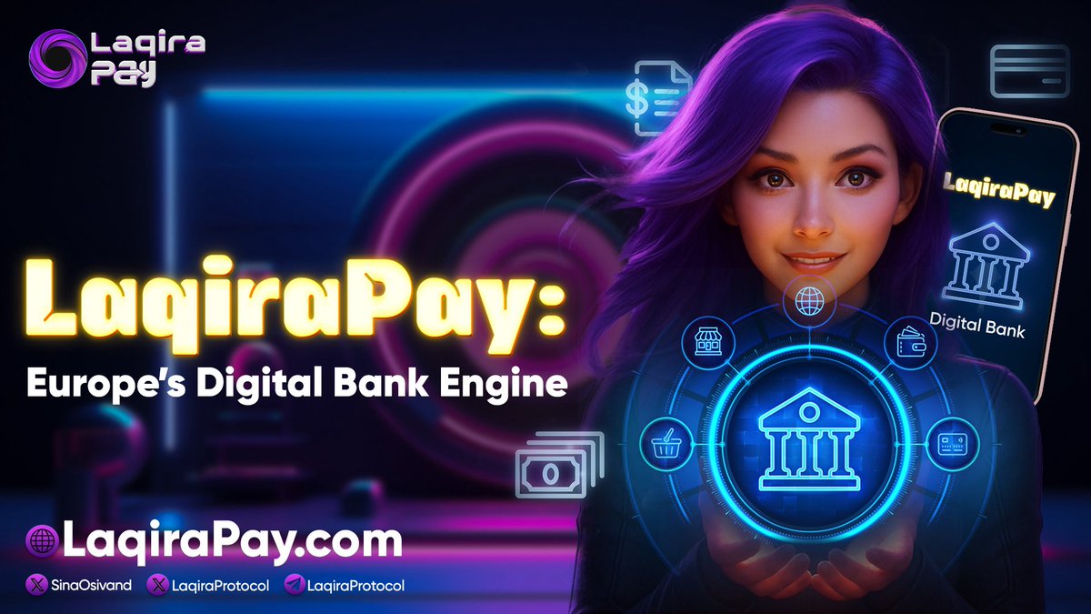 Imagine #LaqiraPay — a fully decentralized, multi-network payment gateway — becoming the core engine of a European digital bank. 🏦⚡️
We’re not talking theory. We’re entering a new phase — one that could redefine how crypto moves across borders. 🌍💳
And what’s coming is much