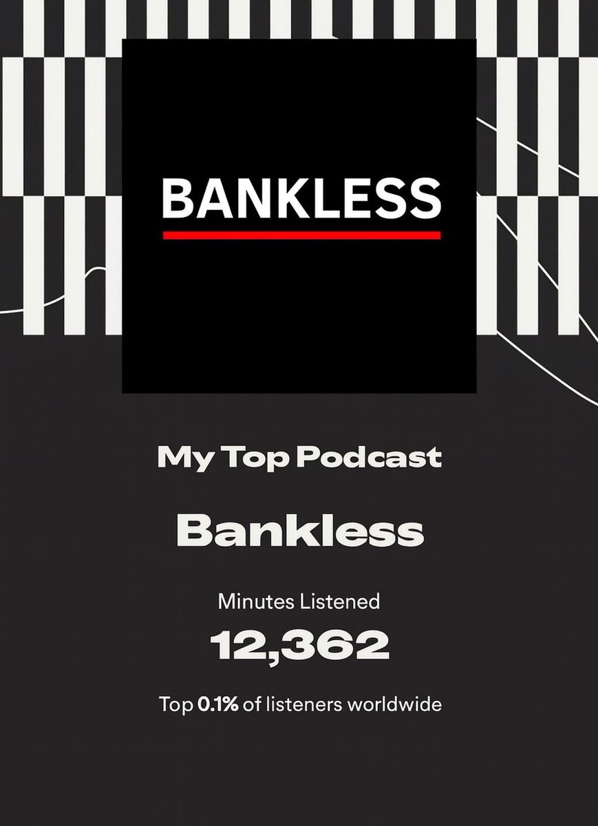 __lordfaith's tweet image. I honestly wouldn’t have believed I spent this much time listening to bankless podcast.

Thank you @RyanSAdams and @TrustlessState 

Your next year goal should be top listener on bankless.

I will also love my favorite project on the show podcast soon (Infinit_Labs and…