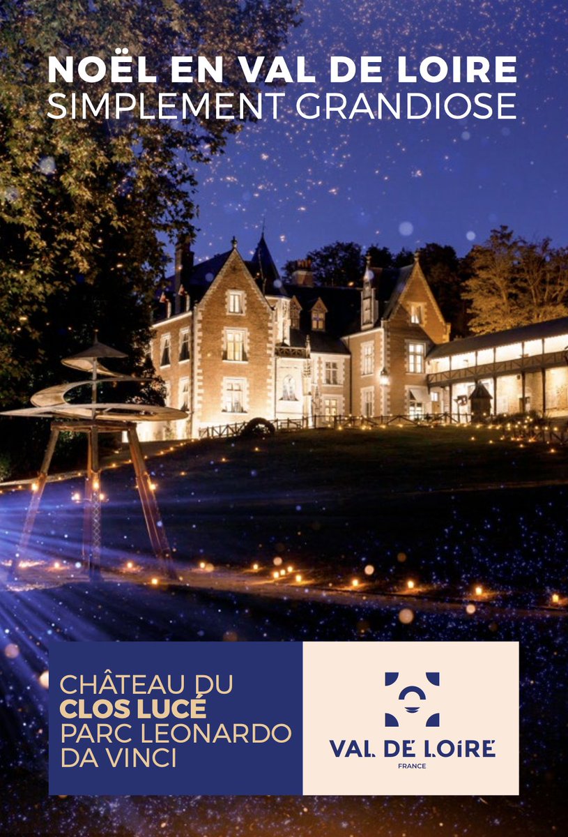 🎄 Le <a href="/RCValdeLoire/">Région Centre-Val de Loire</a> brille jusqu’à Paris pour #Noël!

Métro, gares et bus arborent les pépites de la région jusqu’au 17 décembre✨

<a href="/domainechambord/">Château de Chambord</a> <a href="/chateaudeblois/">Château de Blois</a> <a href="/Chaumont_Loire/">Domaine de Chaumont-sur-Loire</a> <a href="/Chateaucheverny/">Château de Cheverny</a> <a href="/ChateauValencay/">Château de Valençay</a> <a href="/zoobeauval/">ZooParc de Beauval</a> et <a href="/closluce/">Château du Clos Lucé</a> réunis. Êtes-vous déjà tombés dessus? 👀