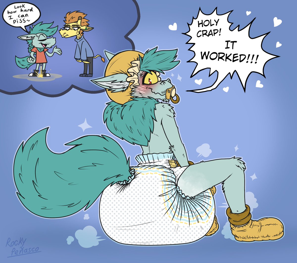 (Piss/CLEAN)

He could've just asked her... 

#diaperfur #babyfur #abdl #diaperlover