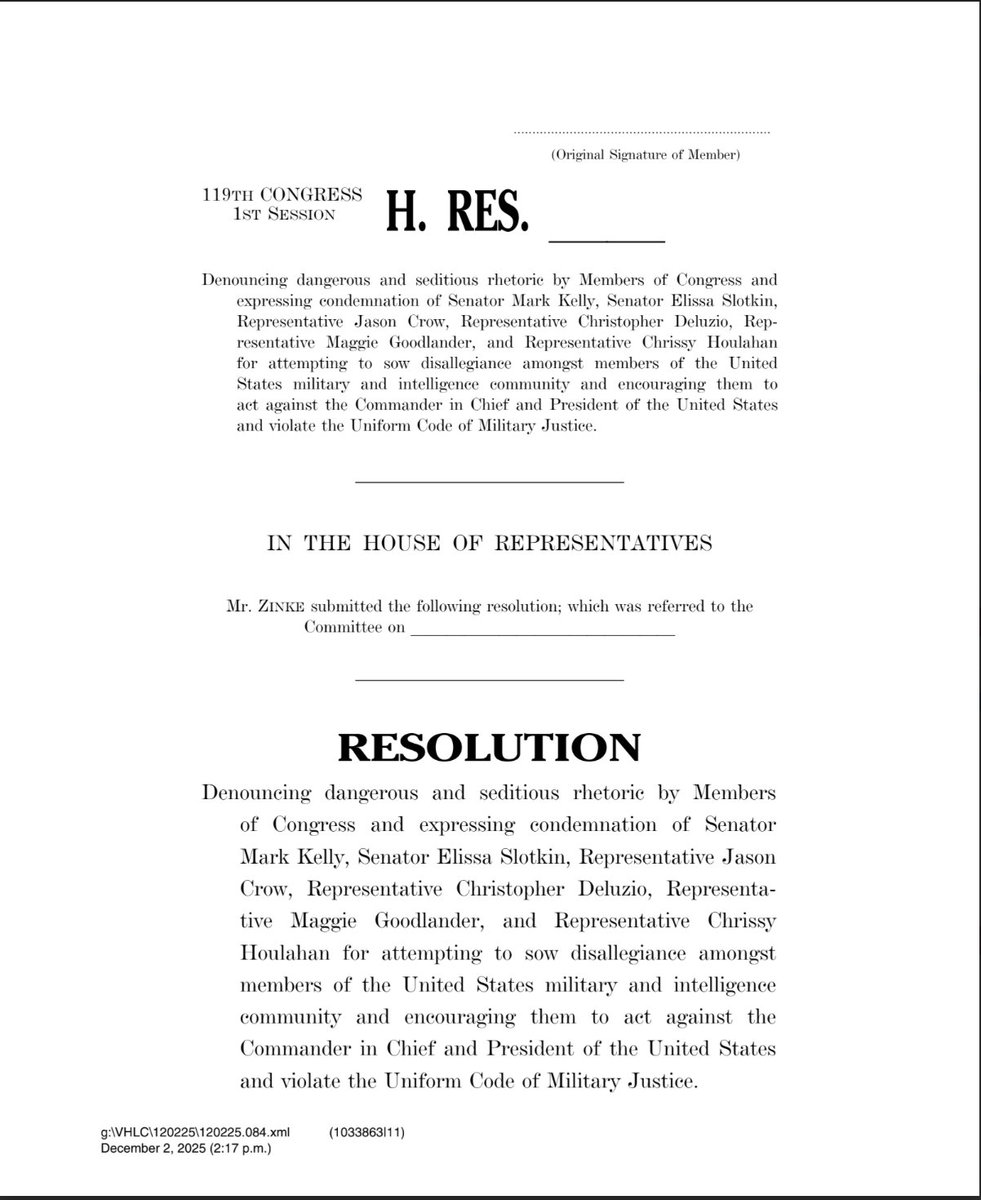 RepRyanZinke's tweet image. Today, @RepRickCrawford and I joined by 16 fellow veteran lawmakers introduced a resolution condemning the Members of Congress who publicly urged our military and intelligence professionals to refuse orders from the Commander in Chief. By encouraging personnel to independently…