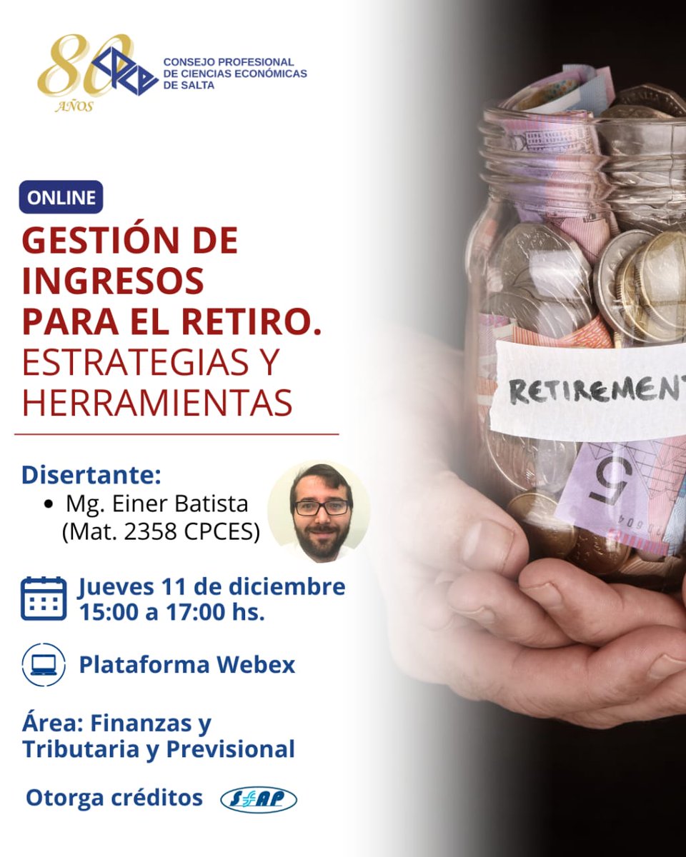 DocentesEco's tweet photo. GESTIÓN DE INGRESOS PARA EL RETIRO. ESTRATEGIAS Y HERRAMIENTAS. https://t.co/OQFcTiETdv