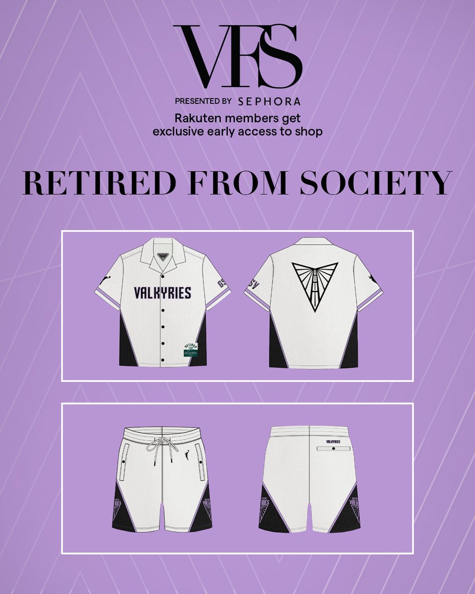 valkyries's tweet photo. The first wave of our Fashion Show collection features @authmadestadium and Retired from Society — two designers who helped define the creative voice of our inaugural season.

Drop one arrives in-store on 12/6, with @Rakuten members getting exclusive early access from 10 AM – 2 PM. Shop the collection before anyone else, unlock exclusive gifts, and experience the drop with us.

Doors open to the public at 2PM: https://t.co/8EbrUIKsvS

@Sephora | Valkyries Fashion Show