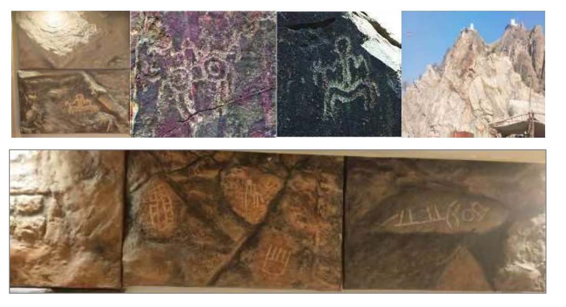 Some of the rock art in Kirana Hills, Chiniot District. As we often see, some retards who're quarrying for rocks are destroying some of the most ancient heritage of Punjab.