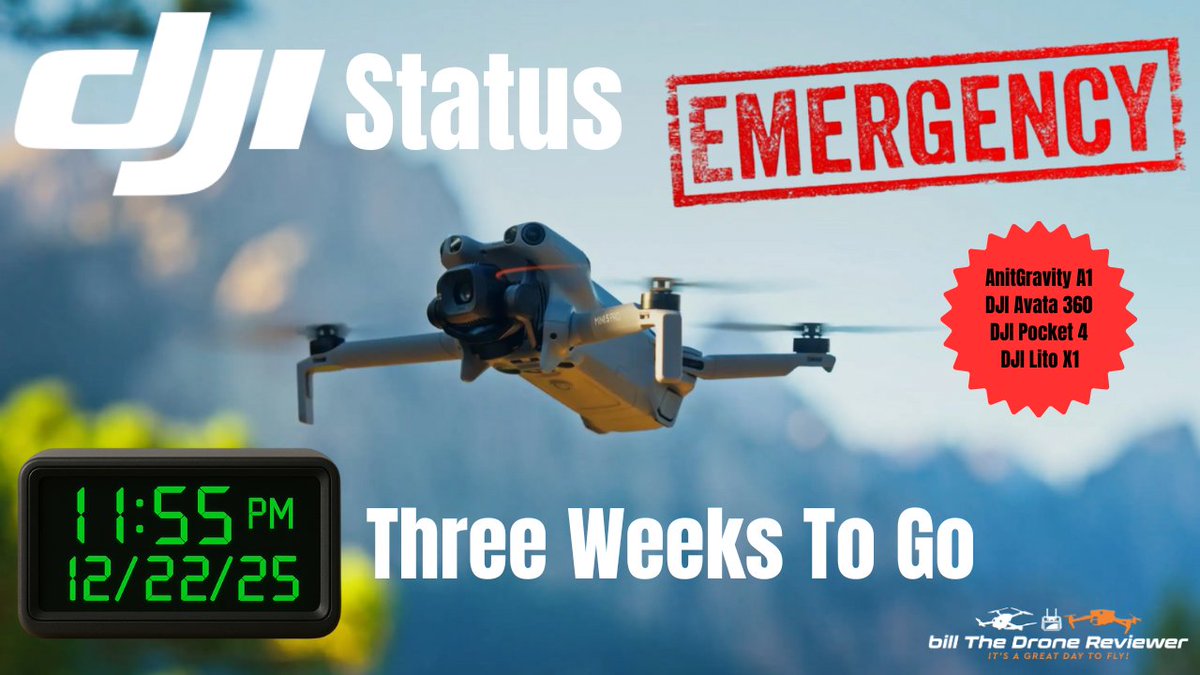 BillDroneReview's tweet image. The latest including AntiGravity A1, DJI Avata 360, DJI Pocket 4, DJI Lito X1 and a great article by Vic Moss 

DJI Status Three Weeks To Go youtu.be/C5CC6MtWCds?si… via @YouTube 

#AntiGravityA1 #DJIAvata360 #DJIPocket4 #DJILitoX1 #DJIBan