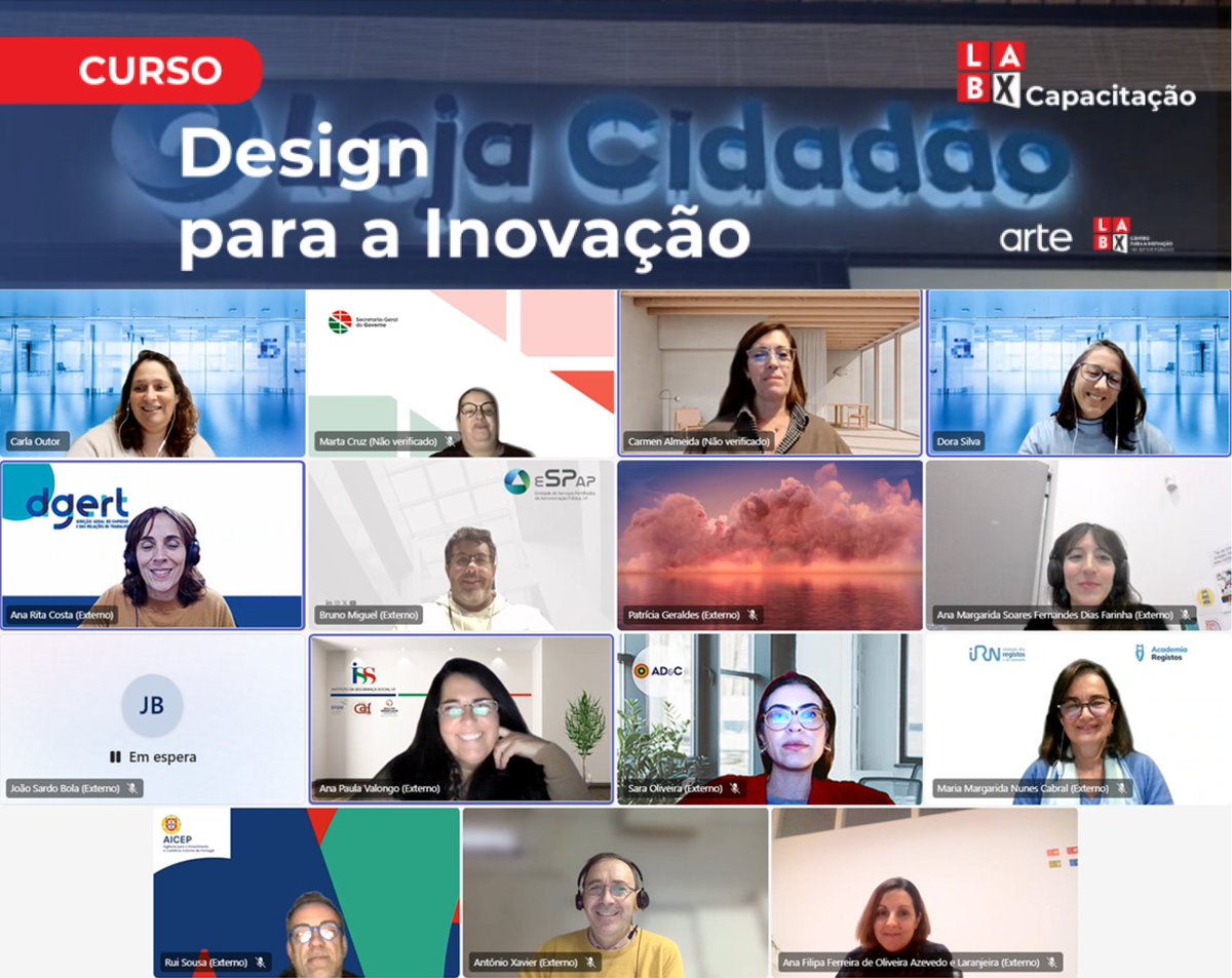 Concluímos mais uma edição do curso “Design para a Inovação” com 15 profissionais do setor público a repensar serviços centrados nas pessoas e na melhoria contínua. 💡
#ARTEGov #LabX #Inovação #DesignParaInovação