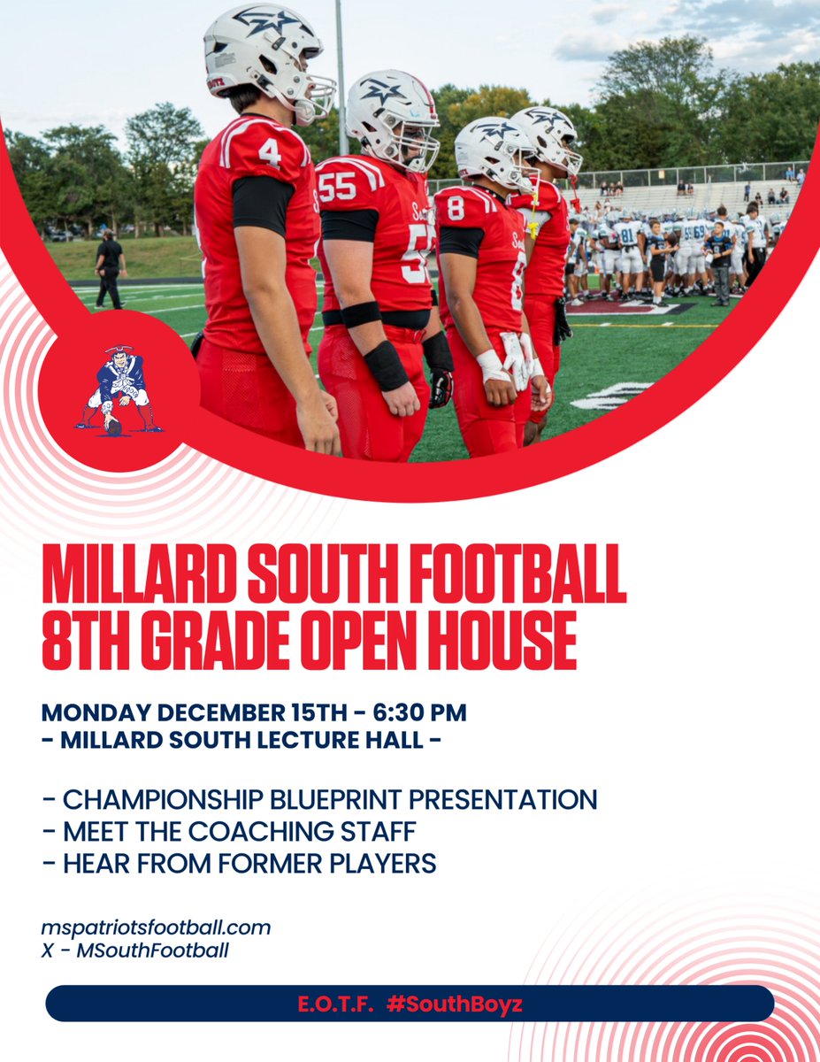 Future Patriots - Come join us to learn more about our Championship Program on Monday - December 15th @ 6:30!