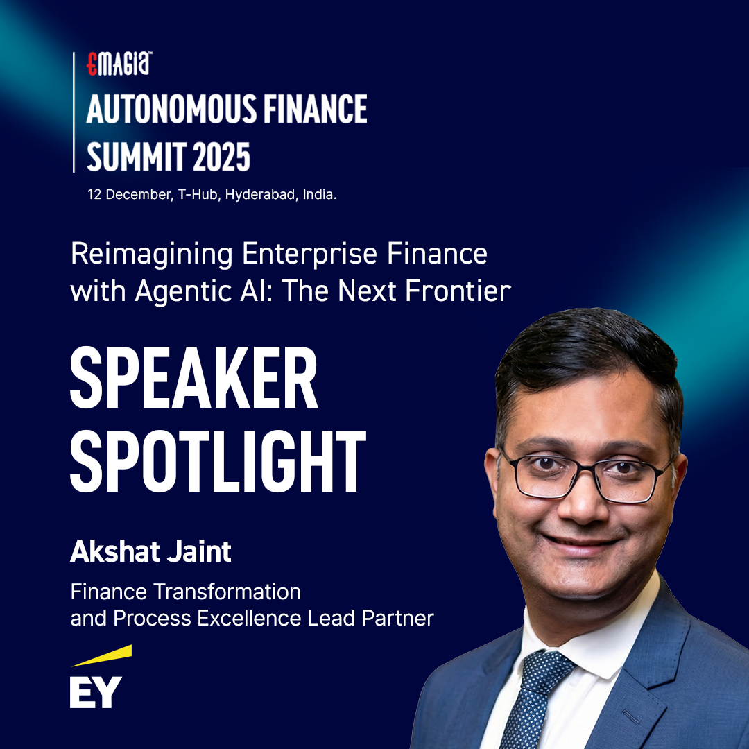 We are pleased to announce that Akshat Jain, Lead Partner at EY, will be speaking at the Emagia Autonomous Finance Summit 2025. 📅12 Dec |📍T-Hub, Hyderabad. ➡️ Register: 👉 emagia.com/autonomous-fin… #AFS2025 #autonomousfinance #autonomousfinancesummit #CFOsummit #ordertocash