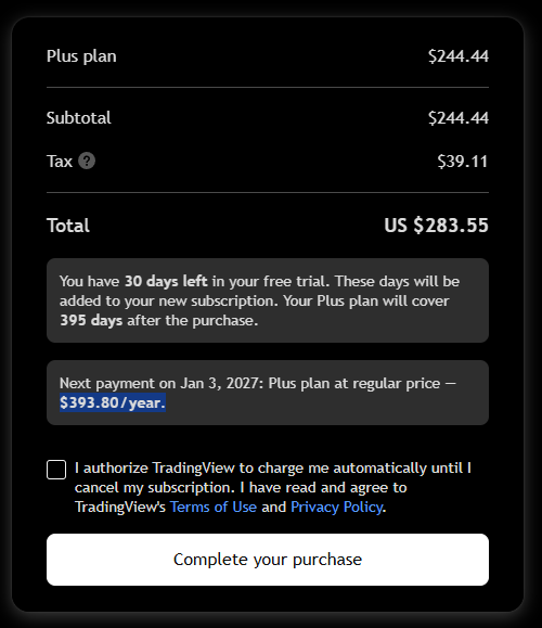 Lb99Juan's tweet photo. @tradingview I was about to pay this year subscription with Early access discount NOW but you want me to pay the full price after my 30 days trial, really? https://t.co/lWvdiAsON3
