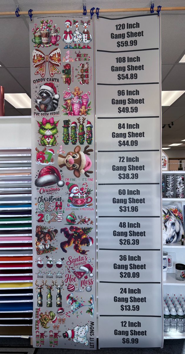 CraftCutterShop's tweet photo. Your fun lil winter gang sheet cheat sheet is here!—Peek the festive designs and quickly compare prices by size. Visit https://t.co/ji4p9Q3IsE #WinterSession2025 #dtftransfers #gangsheet #WinterWonderland #FestiveFun #Cute #GoodVibes https://t.co/XyloUEIzsp