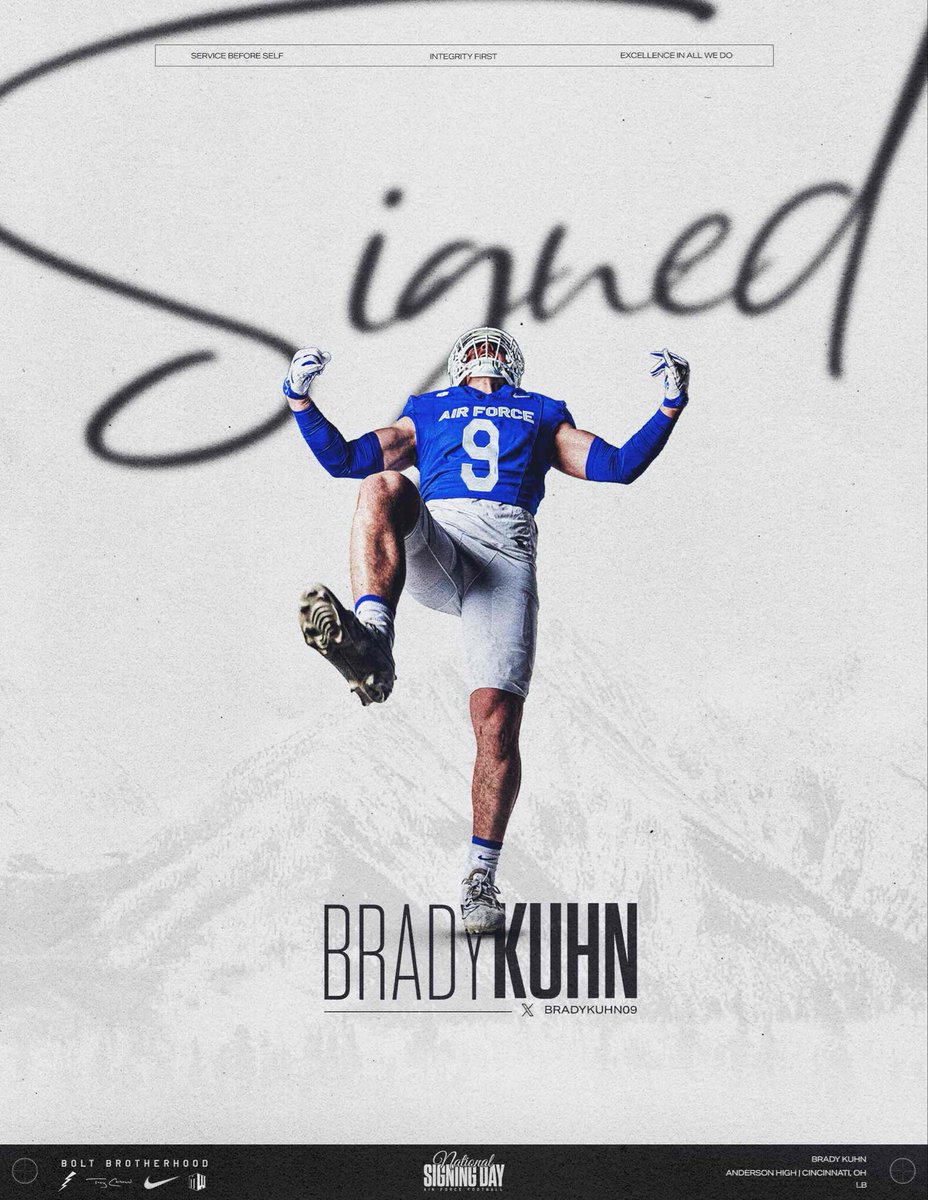 It’s official!
 #BoltBrotherhood <a href="/CoachLamAF/">Ken Lamendola</a> <a href="/CoachNickToth/">Nick Toth</a> <a href="/CoachTCalhoun/">Troy Calhoun</a> <a href="/AF_Football/">Air Force Football</a> <a href="/CoachEvanDreyer/">Evan Dreyer</a>