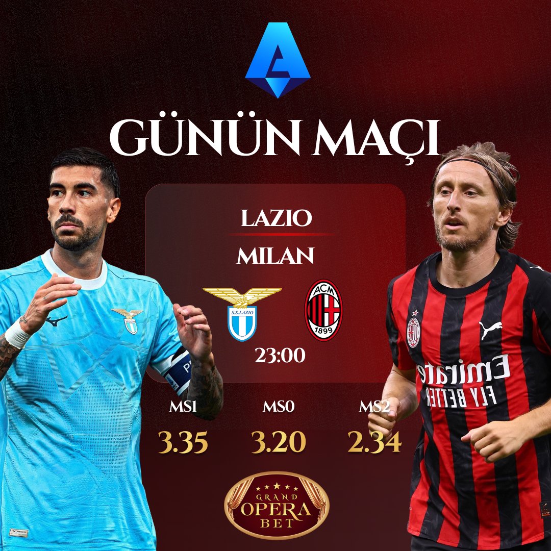⚡️ İtalya Kupası Heyecanı! ⚡️

🔥 Günün Maçı:
🇮🇹 Lazio 🆚 Milan 🇮🇹

⏰ 23:00’de sahne başlıyor!

CANLI İZLEMEK İÇİN 👉 grandoperatv19.live

💎 Kıbrıs’ın en prestijli casinosunda kazanca ortak ol → grandoperabet.cc