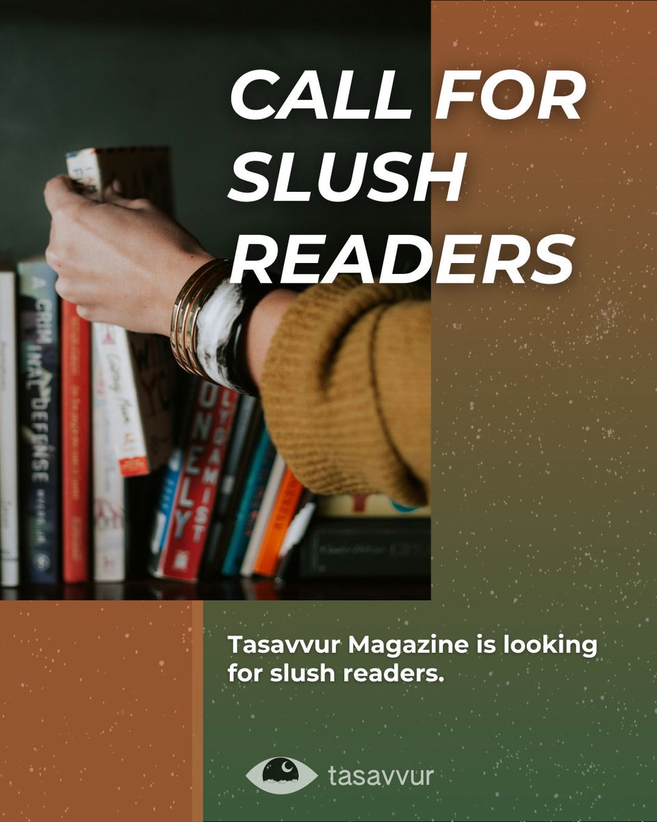 If you like reading South-Asian Speculative Fiction, we have an opportunity for you.

Tasavvur is currently looking for enthusiastic slush readers, preferably with prior literary experience

Email us at hello@tasavvurnama.com with your pitch

🔮 - #SouthAsian #SpeculativeFiction