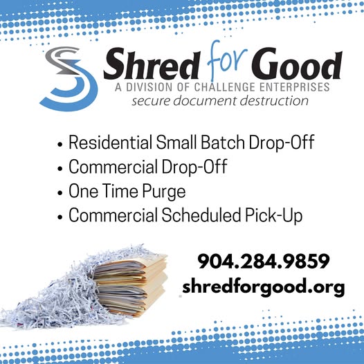 Privacy is crucial in today’s world. Confidential information in your dumpster could be an easy target and lead to tomorrow’s headlines. Protect your employees, customers, and your company’s reputation with secure shredding services.

We Can Help You: Call 904.284.9859!