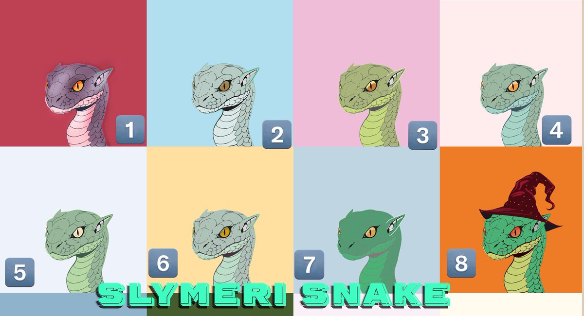 ASLVU_'s tweet image. 🐍 Choose your favorite:
Drop the number below 👇

#SlymeriSnake #NFTCommunity #NFTArt #CryptoArt #DigitalCollectibles #SnakeNFT #Web3Art #NFTProject #NFTCreators #ChooseYourFavorite