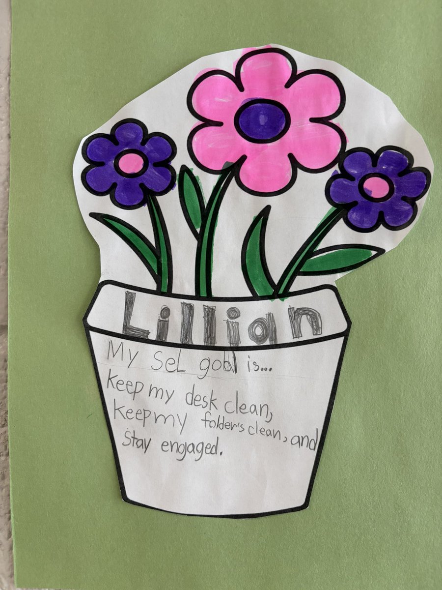 I 💚 these 2nd grade Goals! Yes to being more engaged, keeping our space organized and writing our names on our work! #sd113a #rebelpride