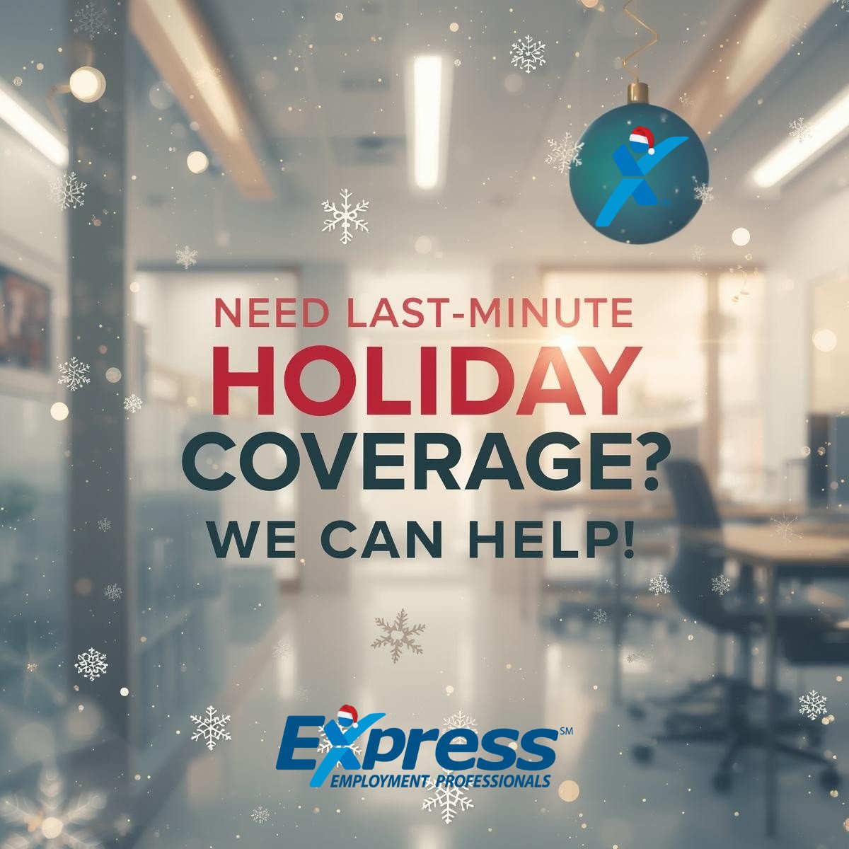 Need last-minute holiday coverage? 🎄
We’ve got you! Our team can help you stay fully staffed and running smoothly this season.
Reach out today! 💼✨
