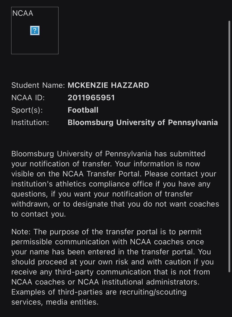 McKenzie Hazzard Transfer Portal DT tweet media