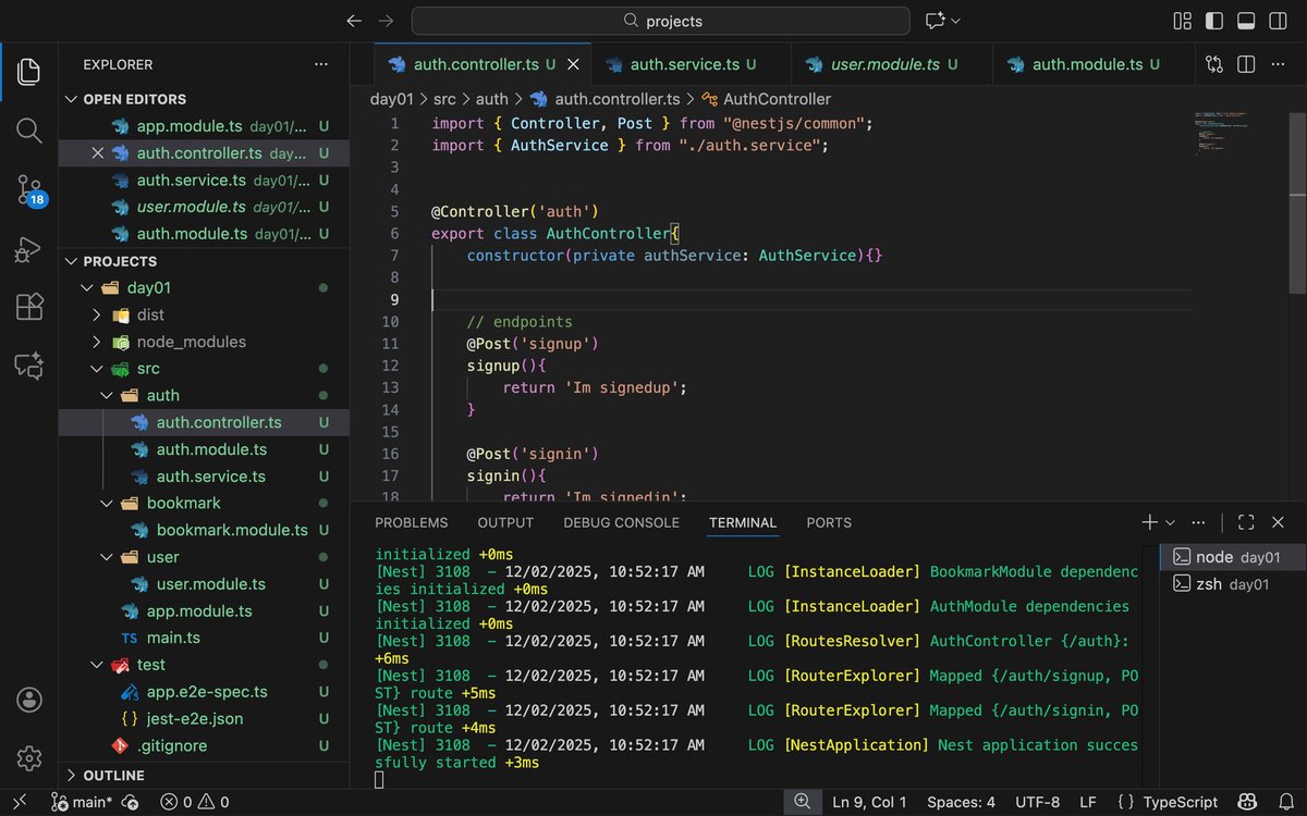 himanshuu_5's tweet image. #controller in #nestjs .
#day3 #code #Engineering #Coding #programming