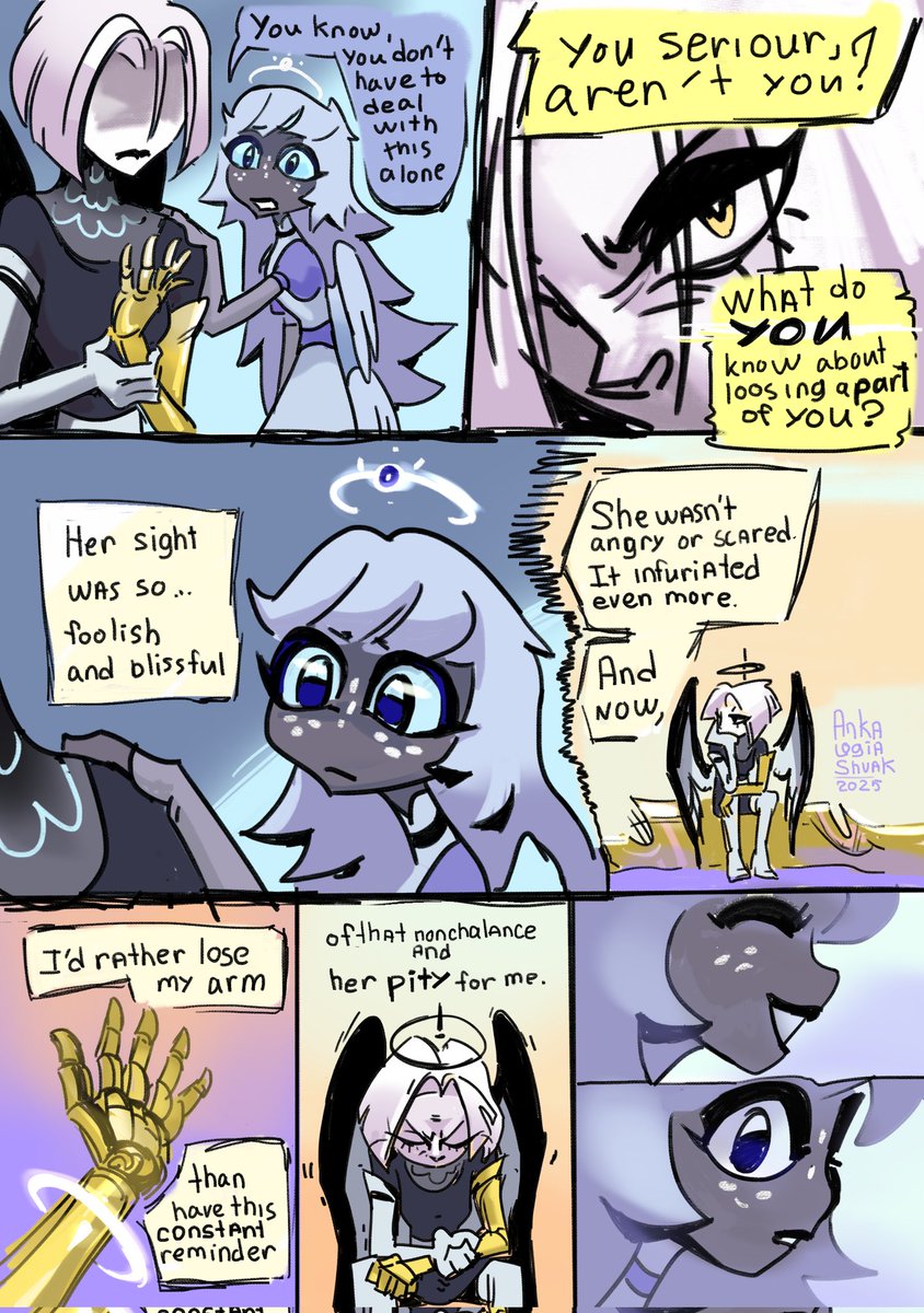 End of a.. "charpter"? Yay!
I'm glad the comic was well received! Thanks everyone who subscribed and commented, I'm already drafting next panels

The reminder
3/3
#hazbinhotel #emilute #HazbinHotelFanart #hazbinhotelseason2 #HazbinHotelEmily #HazbinHotelLute