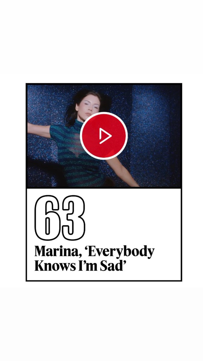 NationOfMarina's tweet photo. Rolling Stone names ‘EVERYBODY KNOWS I’M SAD’ as one of the best songs of 2025

“What’s more fun than a dance-pop song about depression? The answer is clearly a Marina song about depression” https://t.co/jqOMWDzp2W